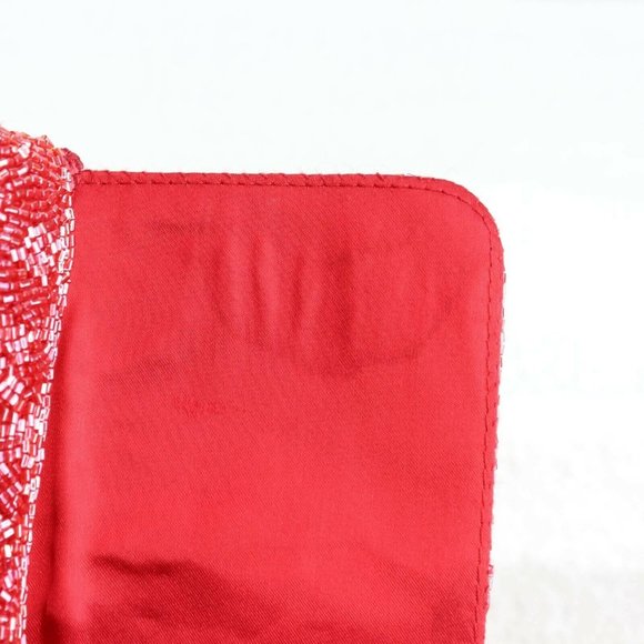 Preston & York Womens Crossbody Bag Red Glass Beaded Sling S - Picture 10 of 10